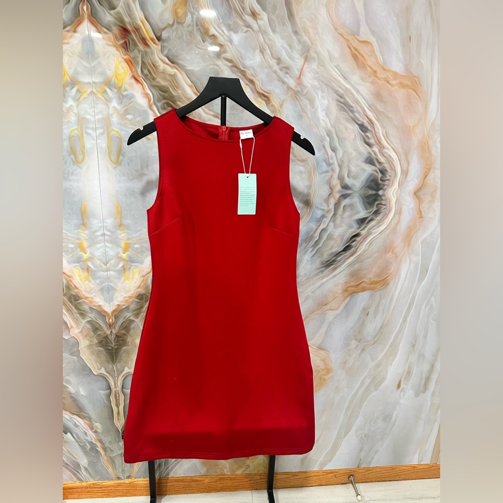Sophisticated Scarlet Sleeveless Dress